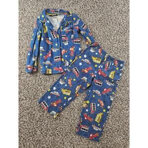 Vintage Y2K Joe Boxer Kmart Toddler Boys Sz 4T Pajama Set Blue Vehicle Print